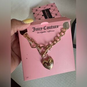 Juicy Couture Gold Heart toggle necklace Bnib